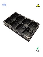 Conteneur de stockage empilable conducteur/ESD personnalisé Leenol, plateau en blister PS pour composants de précision, pour pièces industrielles