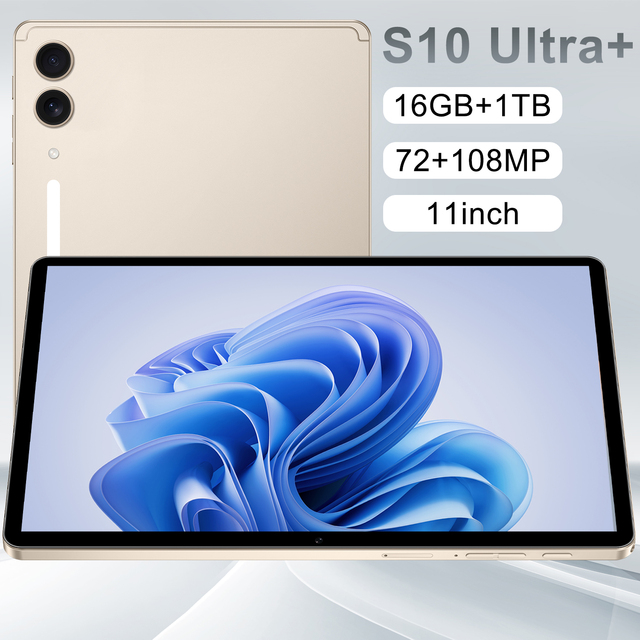 Jisima 5G 11Inch Tablet for Families and Children S10 Ultra+16+1TB Dual Sim Android 14 Supports French Unlocking Business Tablet