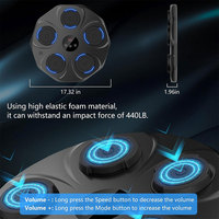 Appareil de boxe électronique intelligent avec cible musicale et lumière LED, mini machine d'entraînement de boxe musicale intelligente