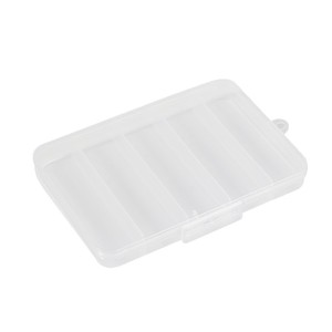 Boîte de rangement transparente à 5 compartiments pour matériel de pêche, 14.9x10.7x1.7cm, boîte de rangement en plastique pour leurres, bijoux, pièces de médicaments - Product Image 2