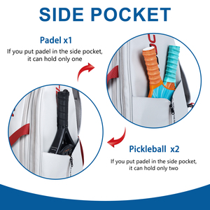 Nuevo Diseño de Bolsa de Pádel Multifuncional - Bolsa Portátil de Pickleball con Compartimento para Zapatos y Mochila Impermeable para Pádel y Pickleball - Product Image 6