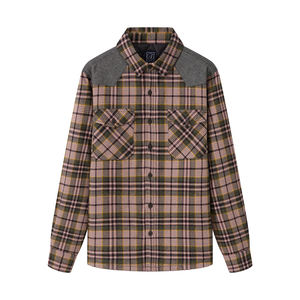 Chaqueta de Franela de Invierno para Hombre de Marca Privada Personalizada, 100% Algodón, Cortavientos, Gruesa, Informal Elegante, Acolchada - Product Image 1