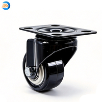 Roue pivotante universelle de 2 pouces à roulement à billes en PP, roulettes multi-usages 45 kg sans frein pour bureau d'ordinateur mobile, table d'écriture