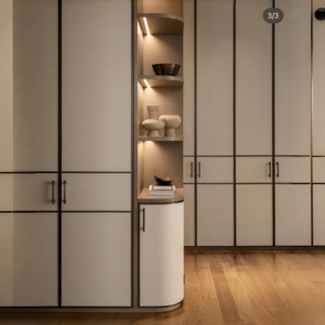 <span class=keywords><strong>Armario</strong></span> de Cuero de Estilo Minimalista Moderno, Personalizable con <span class=keywords><strong>Espejo</strong></span>, Mueble de Almacenamiento para Dormitorio - Product Image 3