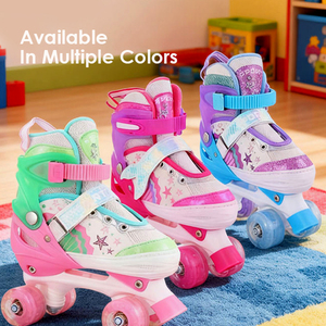 <span class=keywords><strong>Pattini</strong></span> <span class=keywords><strong>a</strong></span> <span class=keywords><strong>Rotelle</strong></span> Quad <span class=keywords><strong>per</strong></span> Bambini ZHOYA SPORT Personalizzati, Cuscinetti ABEC-7, Telaio in Alluminio, Guscio in PE, Freno in PVC, Ruote in PU Luminose - Product Image 3