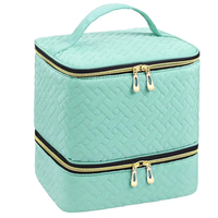 Portable Double couche 30 compartiments vernis à ongles sac de rangement huile essentielle outil boîte de rangement maquillage organisateur pour Kit de soin des ongles