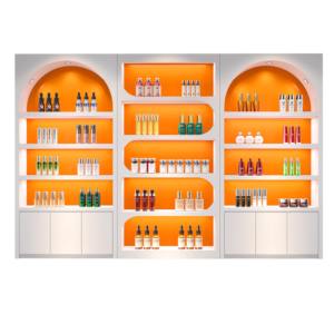 קוסמטיקה תצוגה ארון בגדים סלון יופי מספרה הציפורן חנות מדף פשוט כתום צבע העור מוצרי טיפוח ארון - Product Image 4