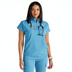 Tenues d'hôpital dentaire personnalisées OEM avec logo, nouvelle collection, haute qualité, taille XL, unisexe, en jersey 95% polyester 5% élasthanne, détection d'aiguilles HZMNOI - Product Image 3