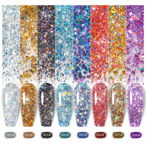 Esmalte de Uñas en Gel con Efecto Platino de 8 Colores, Larga Duración, Efecto Cristal, Pegamento de Extensión para Arte de Uñas y Manicura DIY - Product Image 4