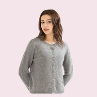 Pull cardigan en cachemire à manches longues décontracté à col rond pour femmes tendance automne printemps de haute qualité