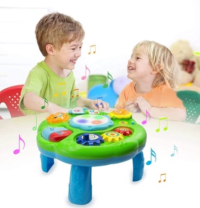 Mesa de Actividades Multifuncional para Niños, Mesa de Aprendizaje Musical <span class=keywords><strong>con</strong></span> Mini Piano y Tambor, Centro de Actividades, Juguete - Product Image 5
