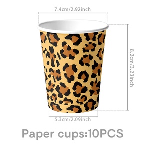 <span class=keywords><strong>Vaisselle</strong></span> décorative de fête d'anniversaire sur le thème de léopard d'or de vente chaude transfrontalière - Product Image 4