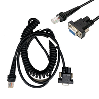 Datalogic PD9530/8300/8330/9500 PM9500 PBT9300 escáner de código de barras resorte retráctil 5V RS232 Cable 3M longitud cobre puro móvil