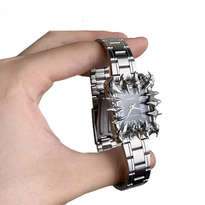 <span class=keywords><strong>Reloj</strong></span> de Acero Inoxidable con Esfera Personalizada, Movimiento de Cuarzo, con Púas de Alabastro <span class=keywords><strong>para</strong></span> <span class=keywords><strong>Hombre</strong></span> y Mujer, Decoración Gótica de Soldadura de Estaño - Product Image 5