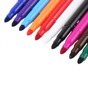 Plastic Felt Tip Art Markers With Custom Colors Triangular/Hex/Round Barrel Shapes for Children Kids & Students - Product Image 1