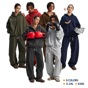 Pantaloni <span class=keywords><strong>in</strong></span> <span class=keywords><strong>Cotone</strong></span> CVC 430 Gsm Personalizzati OEM/ODM, <span class=keywords><strong>Joggers</strong></span> Felpati con Gamba Curva - Product Image 2