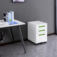 Cabinet mobile en acier de piédestal de tiroir du bureau 3 classeur mobile