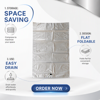 Sac aseptique de qualité alimentaire JIJID 220L, sac en aluminium haute barrière en boîte avec valve de 1 pouce pour l'emballage de liquides alimentaires