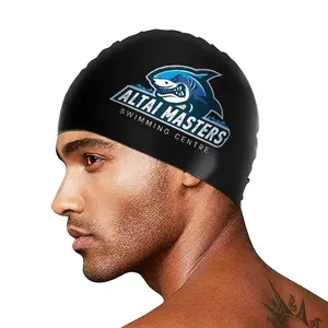 Haute qualité meilleurs chapeaux de natation imperméables haute élasticité Silicone bonnets de bain Hotsale bonnets de natation