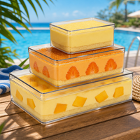 Bols à dessert en plastique PS transparent avec couvercles en dôme, qualité alimentaire, sans BPA, anti-fuite, pour parfaits, vente en gros