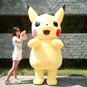 CH Pikachu kostum maskot lucu dijual, diskon besar topeng beruang tiup untuk dewasa