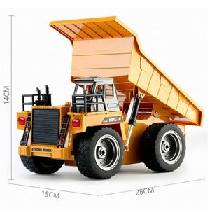 <span class=keywords><strong>Huina</strong></span> <span class=keywords><strong>1540</strong></span> 1/18 Camión Volquete de Juguete a Control Remoto de 6 Canales, de Aleación Fundida a Presión, Simulado - Product Image 5
