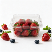 Contenitore per Imballaggio Frutta e Verdura all'Ingrosso, 250g 200g Varie Capacità, Trasparente Riciclato in PET per Supermercati