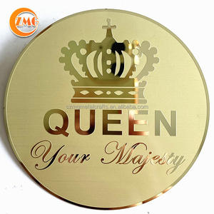 Plaques de nom en métal adhésives en acier inoxydable gravées en <span class=keywords><strong>miroir</strong></span> doré brillant de haute qualité, best-seller - Product Image 6