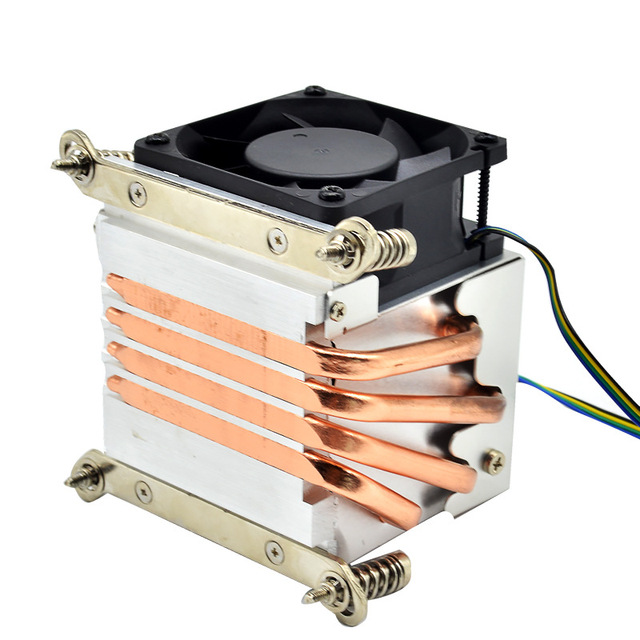 Custom Aluminium Cpu Cooler GPU Vrm Heat Sink with Cooling Fan 4 Copper Pipe Motherboard Heatsink