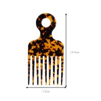Peigne à dents larges en acétate motif écaille de tortue ambre classique avec boucle de suspension pour cheveux afro 890085