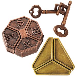 Rompecabezas Metálicos para Niños y <span class=keywords><strong>Adultos</strong></span>, 3 Piezas, Rompecabezas <span class=keywords><strong>de</strong></span> Encaje, Prueba <span class=keywords><strong>de</strong></span> Lógica e Inteligencia, Juguete Educativo <span class=keywords><strong>de</strong></span> Desenredado - Product Image 1