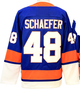 Мужские хоккейные джерси Нью-Йорка оптом: 48 Шейфер, 13 Мэттью для Барзала, 71 Шейфер, 27 Андерс для Ли, 25 Себастьян Ахо - Product Image 4