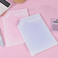 Carnet d'étudiant minimaliste B5 avec reliure magnétique, couverture en PP élégante et anneaux plats inclinés