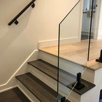 Rampe en acier inoxydable de haute qualité résistante à la rouille, design moderne minimaliste, balustrade en verre trempé