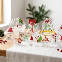 Pot en verre hermétique pour bonbons et fruits, idéal pour Noël, conteneur alimentaire, cadeau de fêtes, ustensile de cuisine de Noël