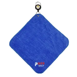 Pm99 Hot Sale Custom Merk 100% Katoenen Golfhanddoek Populaire Golfproducten Met Geborduurd Logo