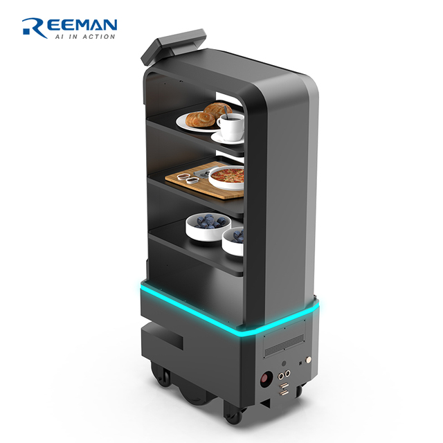 Shenzhen Factory  Self-Driving Store Restaurant Office Dinning Food Delivery Service Robots Food Truck