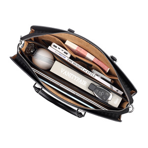 Sac à main Swarden SE9852 en cuir véritable pour homme, antivol, avec <span class=keywords><strong>serrure</strong></span> à combinaison, style professionnel, en cuir de <span class=keywords><strong>vachette</strong></span>, grande capacité, couche supérieure - Product Image 4