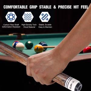 ไม้คิวพูลระดับมืออาชีพ CUPPA พร้อมก้านคาร์บอนไฟเบอร์ หัวคิวขนาด 12.5 มม. ข้อต่อแบบเรเดียล 3/8-8 อุปกรณ์กีฬา เหมาะสำหรับผู้เริ่มต้น - Product Image 5