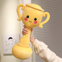 Nouvelle Peluche Créative en Forme de Trophée, Coussin, Cadeau de Remise de Diplôme pour Étudiants, Logo Personnalisé, Polyester, Coton PP