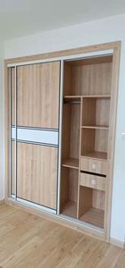 Armario de Madera Moderno y Duradero con Puerta Corredera para el Hogar, Hoteles, Dormitorio Funcional, Armario para Ropa, Uso General, Muebles para el Hogar - Product Image 5
