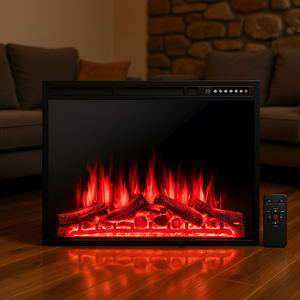Chimenea Eléctrica de 34-37 Pulgadas con Llamas Ajustables, Independiente, Control Remoto, Protección Contra Sobrecalentamiento, Calefacción Doméstica - Product Image 2