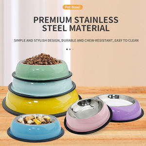 Kauçuk alt kaymaz ağır Premium kalite ile paslanmaz çelik köpek maması kaseleri evcil köpekler ve kediler için besleyici kaseler ve daha - Product Image 3