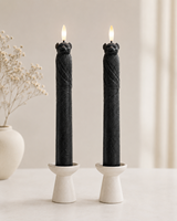 Bougies coniques fantômes d'Halloween, noir et blanc, art minimaliste, écran LED, non toxiques, respectueuses de l'environnement, scintillantes pour les fêtes