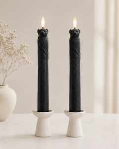 Velas LED Decorativas de Halloween con Diseño Minimalista en Blanco y Negro, Llama Parpadeante, No Tóxicas y Ecológicas para el Hogar - Product Image 3