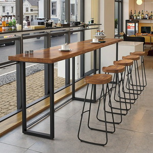 Phong Cách Hiện Đại Rắn Gỗ Thanh Bàn Ghế Đặt Nhà Phòng Khách Cao Hẹp Bảng Cho Trà Sữa Cửa Hàng Dài Phân Vùng Ban Công Thân Thiện - Product Image 2