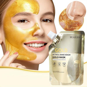 Masques faciaux hydratants et nourrissants en or 24 carats, masques de beauté, masques pour le visage, soins de la peau, marque privée - Product Image 1