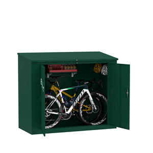 Abri à vélos de jardin en métal, abri de rangement pour vélos en acier galvanisé, casier à vélos extérieur, garage à vélos imperméable avec 2 portes - Product Image 4