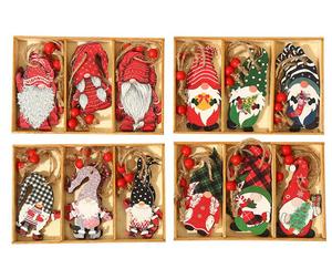 Décorations suspendues de Noël en bois mignon elfe nain elfe - Product Image 2
