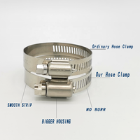 Customizable OEM Automotive Fasteners 304 316 201 Stainless Steel Worm Drive Hose Clamp Clips and Hose Clip